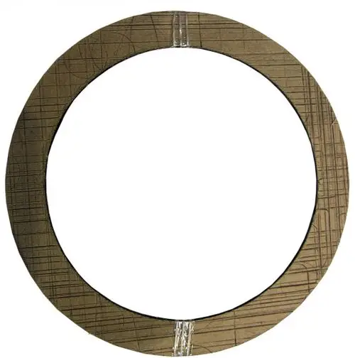 Runder Dichtungsring aus braunem Material mit sichtbaren Linienstrukturen, geeignet für Anwendungen von Bosch. Im Inneren ist der Ring leer.